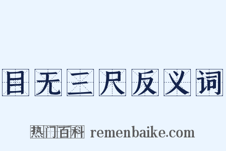 目无三尺反义词是什么意思的图片